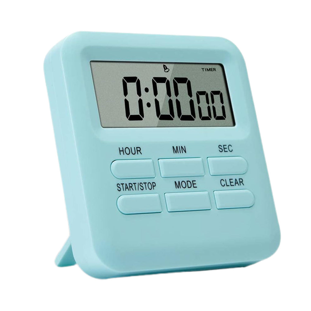 3-in-1 Electric Digital Timer Multi-Functional Loud Alarm Clock for Kitchen Gym Classroom Blue