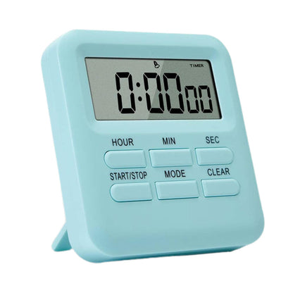 3-in-1 Electric Digital Timer Multi-Functional Loud Alarm Clock for Kitchen Gym Classroom Blue