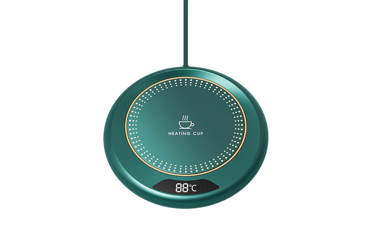 USB Electric Coffee Mug Warmer with 3 Temp Settings Green