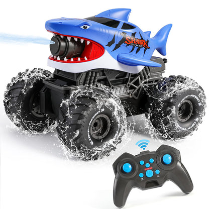 Gesture Sensing Amphibious RC Shark Monster Truck - Blue