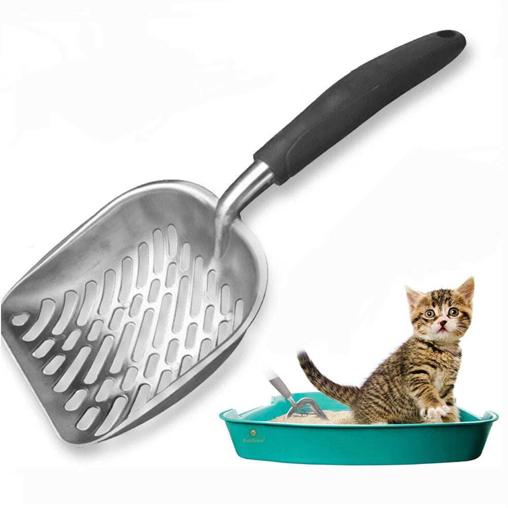 Non Stick Aluminum Alloy Cat Litter Scoop-Black