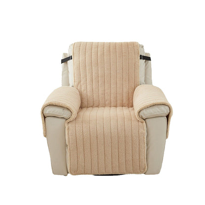 Home Plush Recliner Slipcover Armchair Cover for Recliner Chairs Furniture Khaki