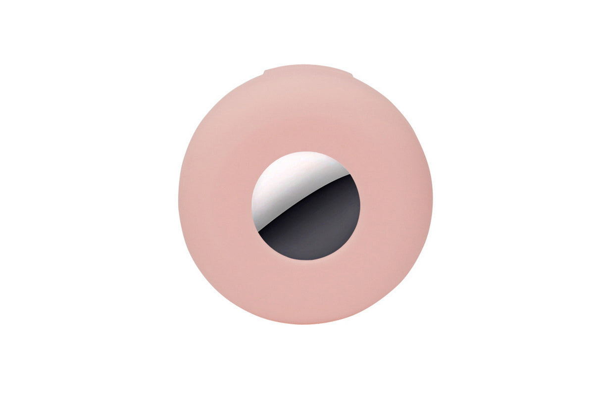 2Pcs Dog Collar Anti-Lost Silicone Tracker Protective Case Cover Compatible With Apple Airtag-Pink And Purple