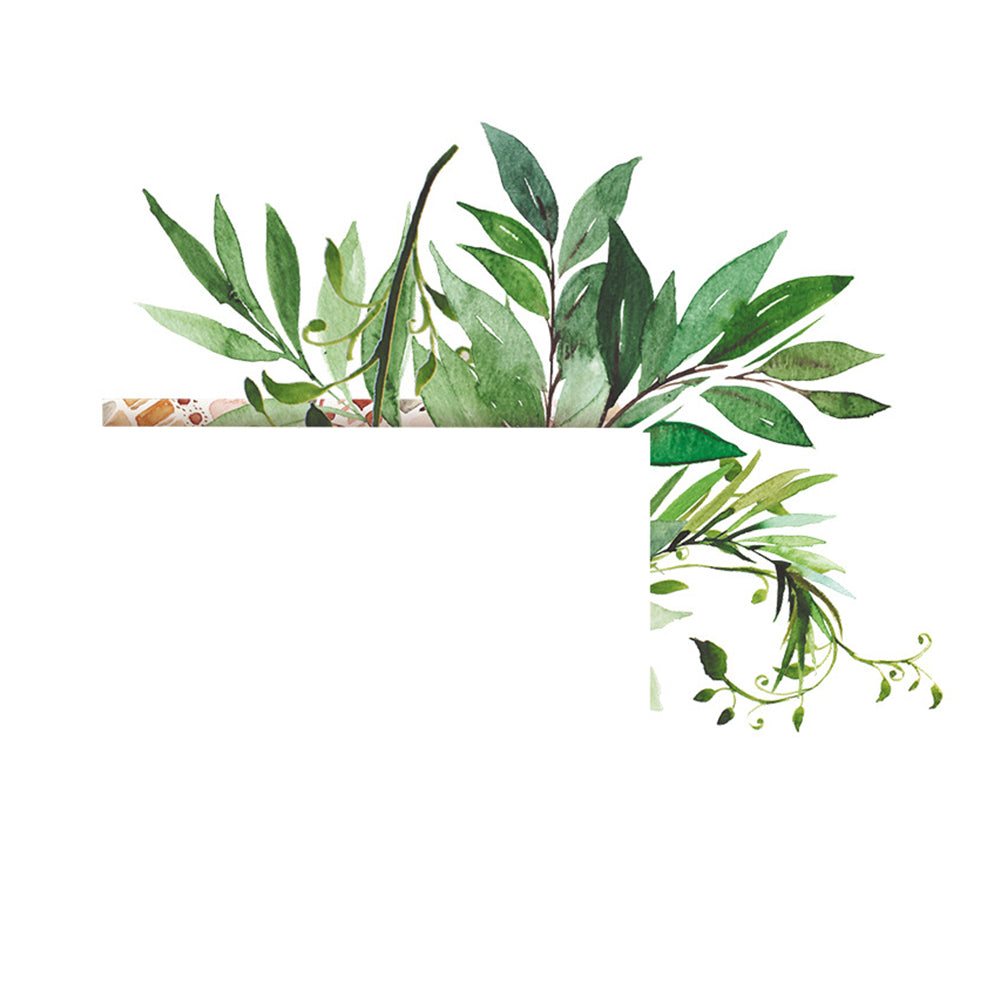 4 Sheets Green Plant Flower Wall Decals Green Leaf Stickers Switch Decals