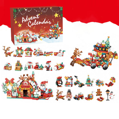24 Days Christmas Advent Calendar Kids Building Blocks Playsets Blind Box Xmas Surprise Style 1