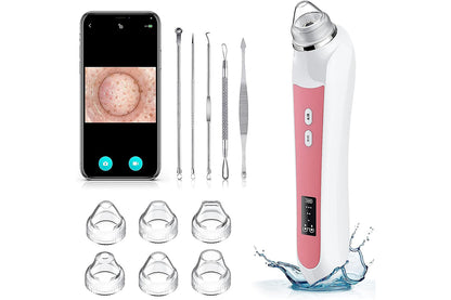 Blackhead Remover Tools with 6 Replacement Suction Heads Men and Women Pore Vacuum