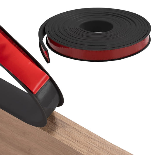 U-Shape Edge Banding Self Adhesive Edge Banding Corner and Collapsible Edge Protector for Cabinet Repair Black
