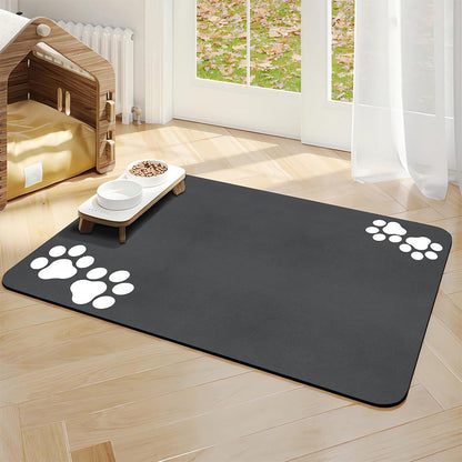 Pet Quick Dry Food Mat Absorbent Dog Feeding Mat for Food and Water Style 2