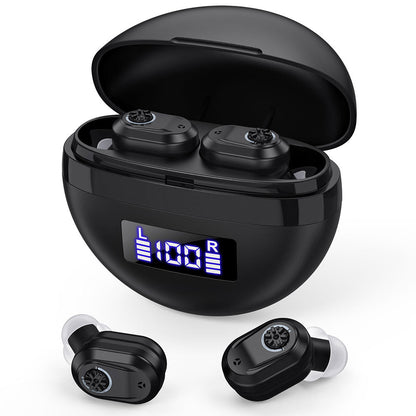 Pair of Invisible Digital Hearing Aids Rechargeable Mini Sound Enhancer Amplifier with Charging Case Style 1