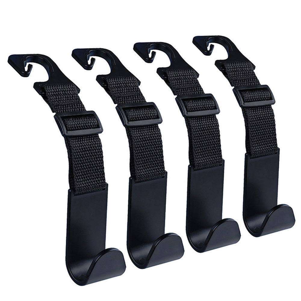 4Pcs Car Seat Headrest Hook Adjustable Multi Functional Cargo Hook for Most Cars