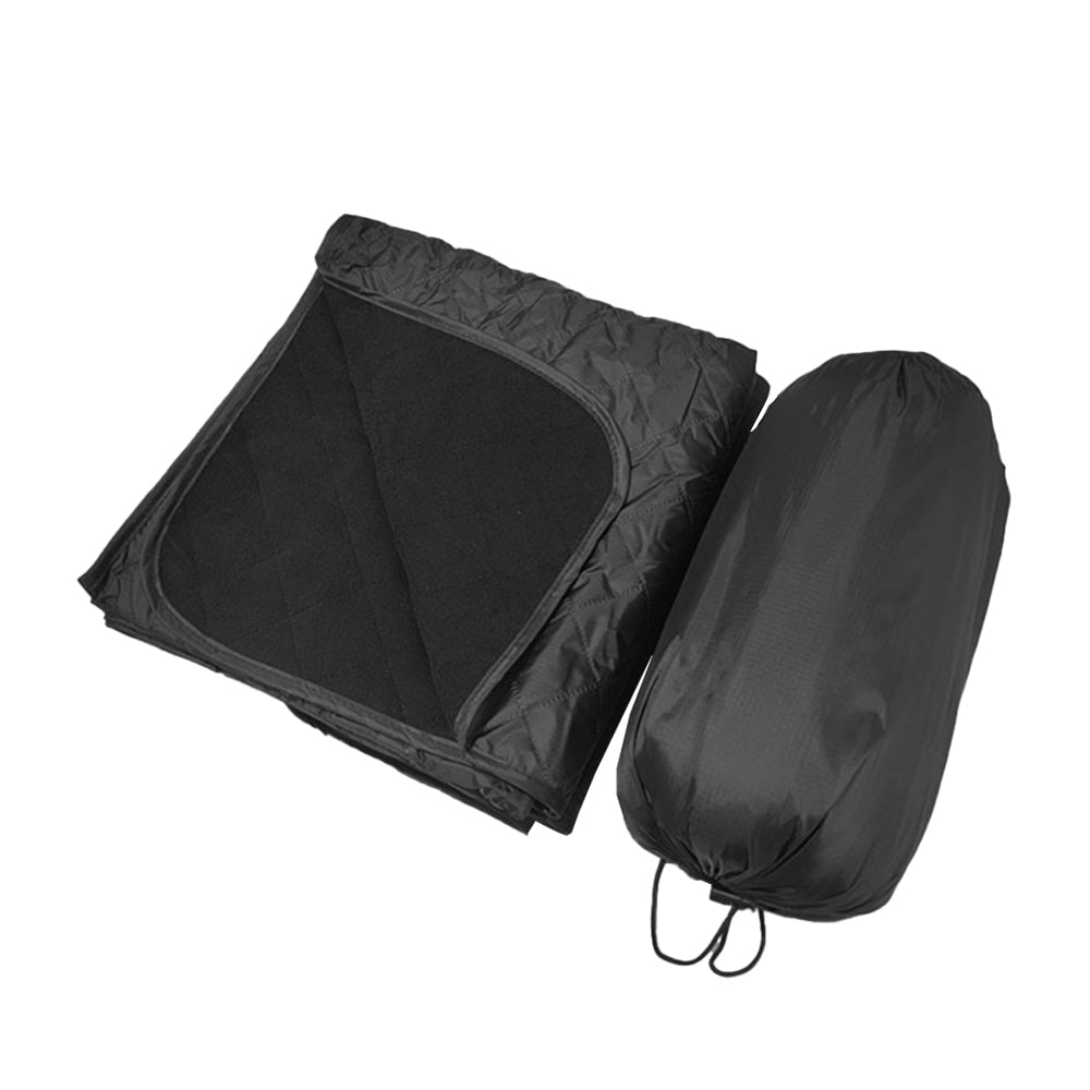Portable Water-resistant Camping Blanket Picnic Mat for Camping Beach Travel Black
