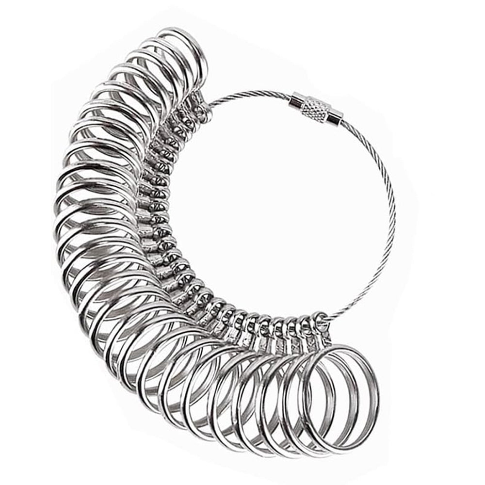 Ring Sizer Measuring Tool Set Ring Gauges with Finger Sizer Mandrel Ring Sizer Tools for Jewelry Sizing Measuring