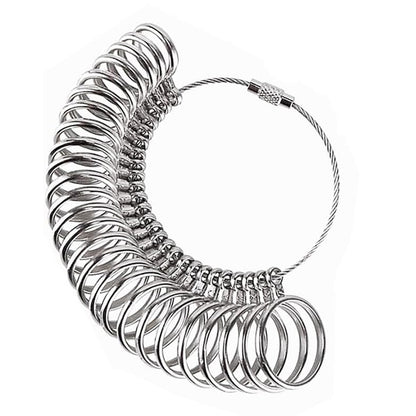 Ring Sizer Measuring Tool Set Ring Gauges with Finger Sizer Mandrel Ring Sizer Tools for Jewelry Sizing Measuring