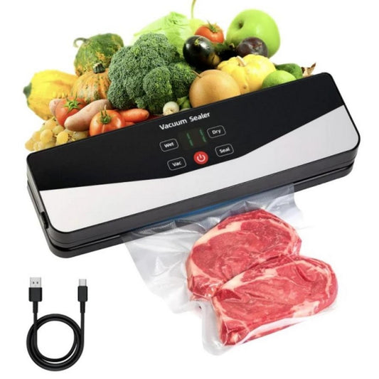 Food Saver Vacuum Sealer Machine Fully Automatic Vacuum Pump With 10 Vacuum Bags-Darky Grey