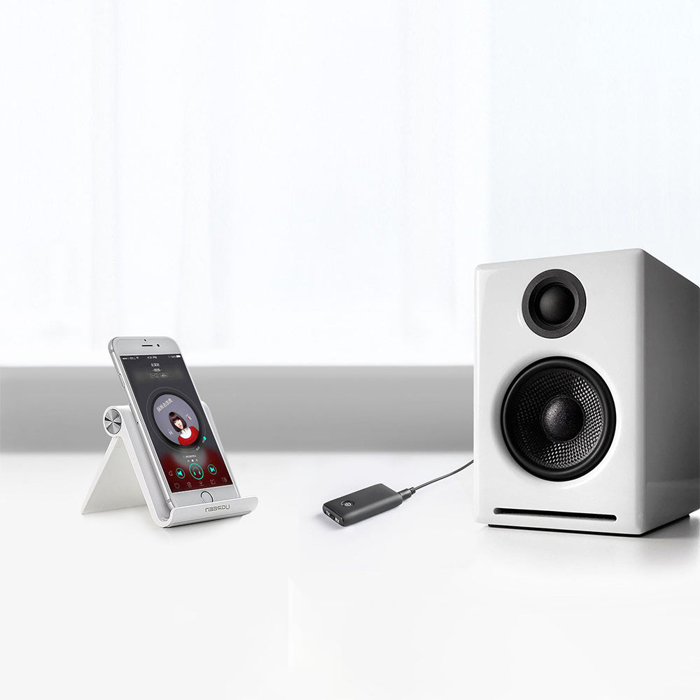 2-in-1 Wireless Transmitter Receiver Bluetooth 5.3 Audio Adapter with 3.5mm Audio Aux Jack for Car Computer Speaker