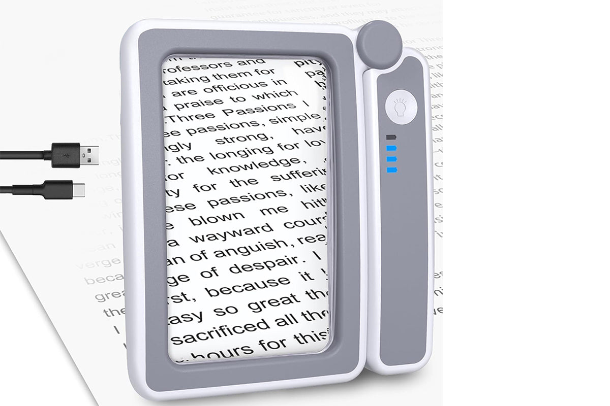 2Pcs 5x Magnifier Magnifying Glass With 10 LEDs Light Reading Gifts For Elderly For Book Christmas Birthday Gifts