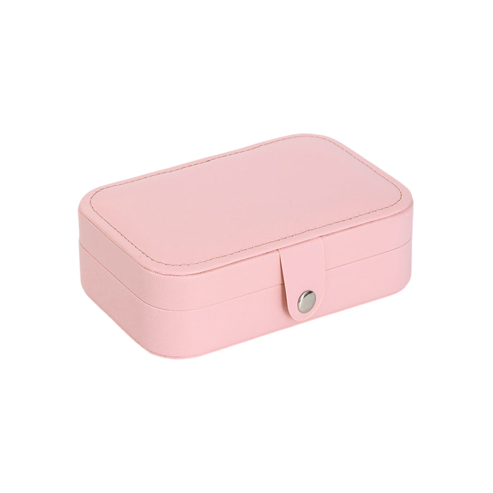 Portable Trave Jewelry Case Jewelry Storage Box for Earrings Rings Necklaces Bracelets Watches Pink
