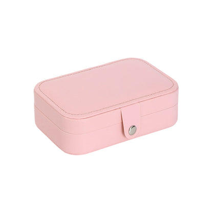 Portable Trave Jewelry Case Jewelry Storage Box for Earrings Rings Necklaces Bracelets Watches Pink
