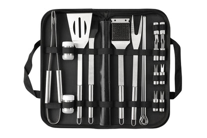 21Pcs BBQ Tool Set Stainless Steel Outdoor Barbecue Accessory Grill Cooking Set