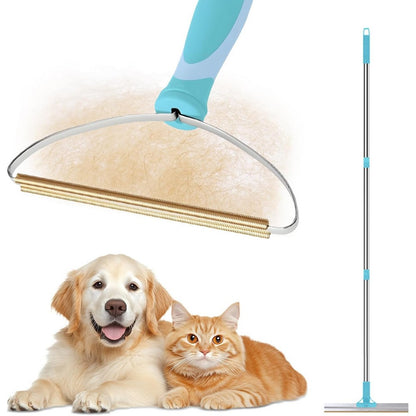 2Pcs Pet Hair Remover Tool Carpet Rake for Rugs Cat Bed Car Trunk