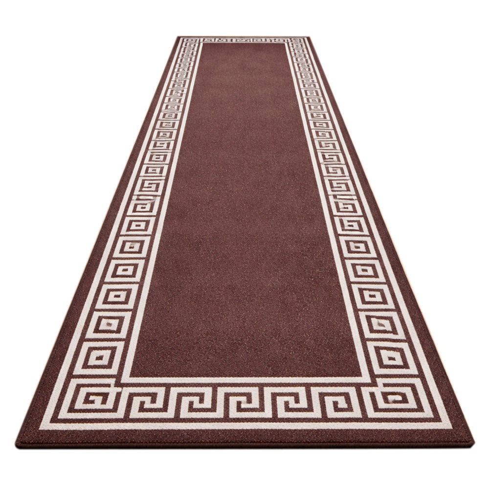 Long Washable Hallway Runner Rug Kitchen Entrance Floor Mat - Coffee