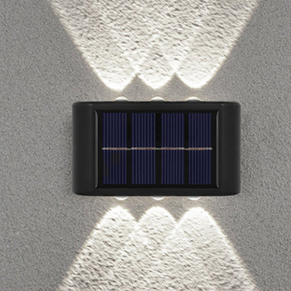 6 LED Solar Wall Light ââ‚?Waterproof Outdoor Fence Light with Convex Lens White Light