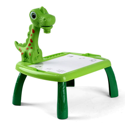 Projector Drawing  Board for Kids Painting Board with Music Green