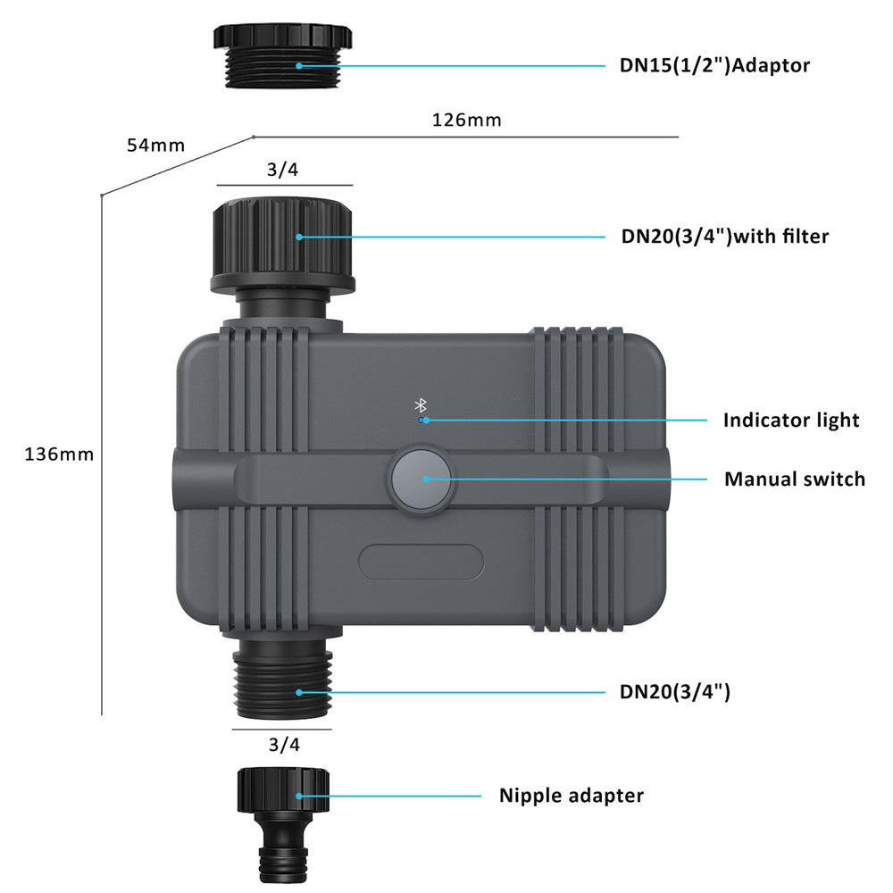 Smart Sprinkler Timer App Control Bluetooth Water Irrigation Timer Controller for Garden Hose