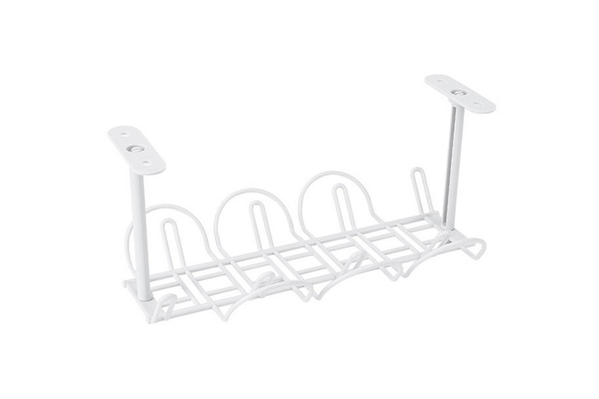 Under Desk Cable Management Tray Organizer-White