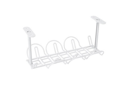 Under Desk Cable Management Tray Organizer-White