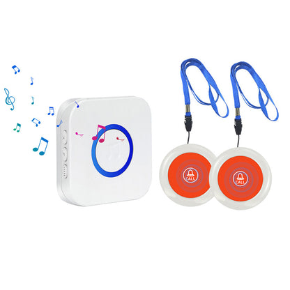 2-in-1 Wireless Caregiver Pager Caregiver Call Button for Elderly Pregnant Disabled