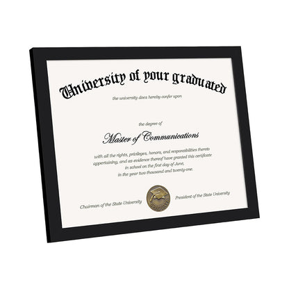 Certificate Frame with PVC for Diploma Document Photo Display-Black