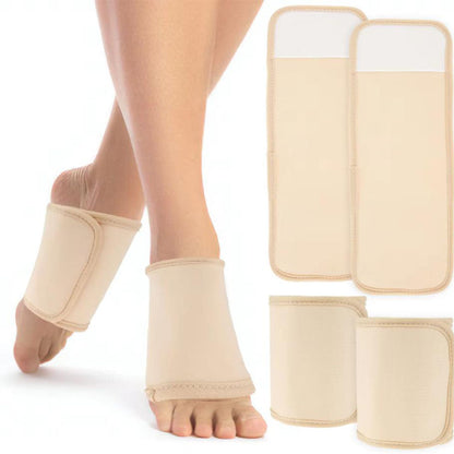 Pair of Foot Castor Oil Wrap Pack Reusable Washable Adjustable Leakproof Castor Oil Ankle Pack Wrap Khaki