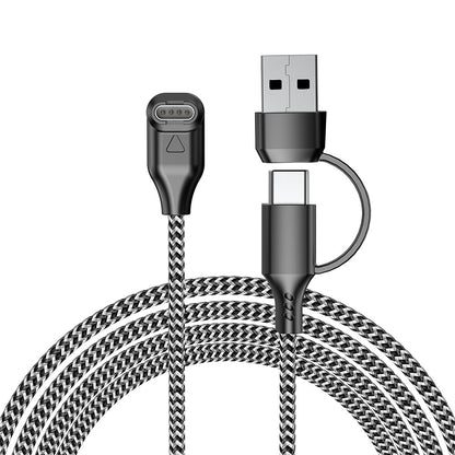 2 in 1 Charging Cable for Garmin Fenix Venu Forerunner USB A and C Ports