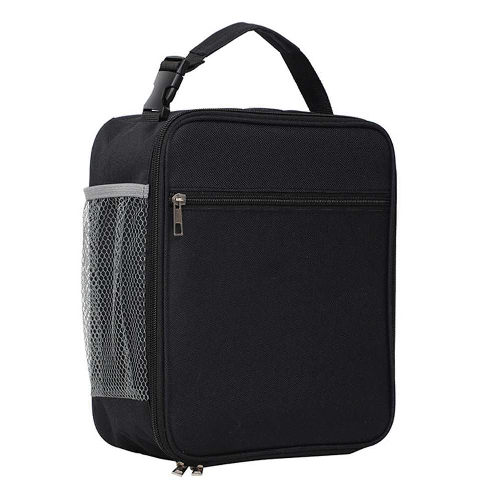 Large Capacity Insulated Lunch Box Storage Bag for Work Picnic Camping Black