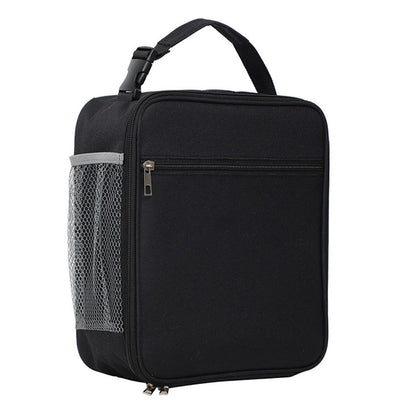 Large Capacity Insulated Lunch Box Storage Bag for Work Picnic Camping Black