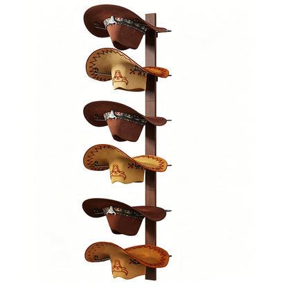 Wall Mount Wood Composite Cowboy Hat Rack