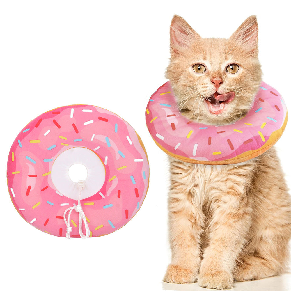 Cat Cone Soft Collar ¨C Adjustable Kitten Recovery Donut Collar Pink