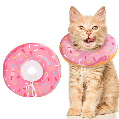 Cat Cone Soft Collar ¨C Adjustable Kitten Recovery Donut Collar Pink