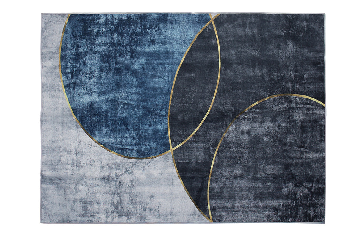 Large Floor Carpet Mat Outdoor Patio Flooring Over Grass Rug Anti-Slip for Bathroom -Circular Pattern