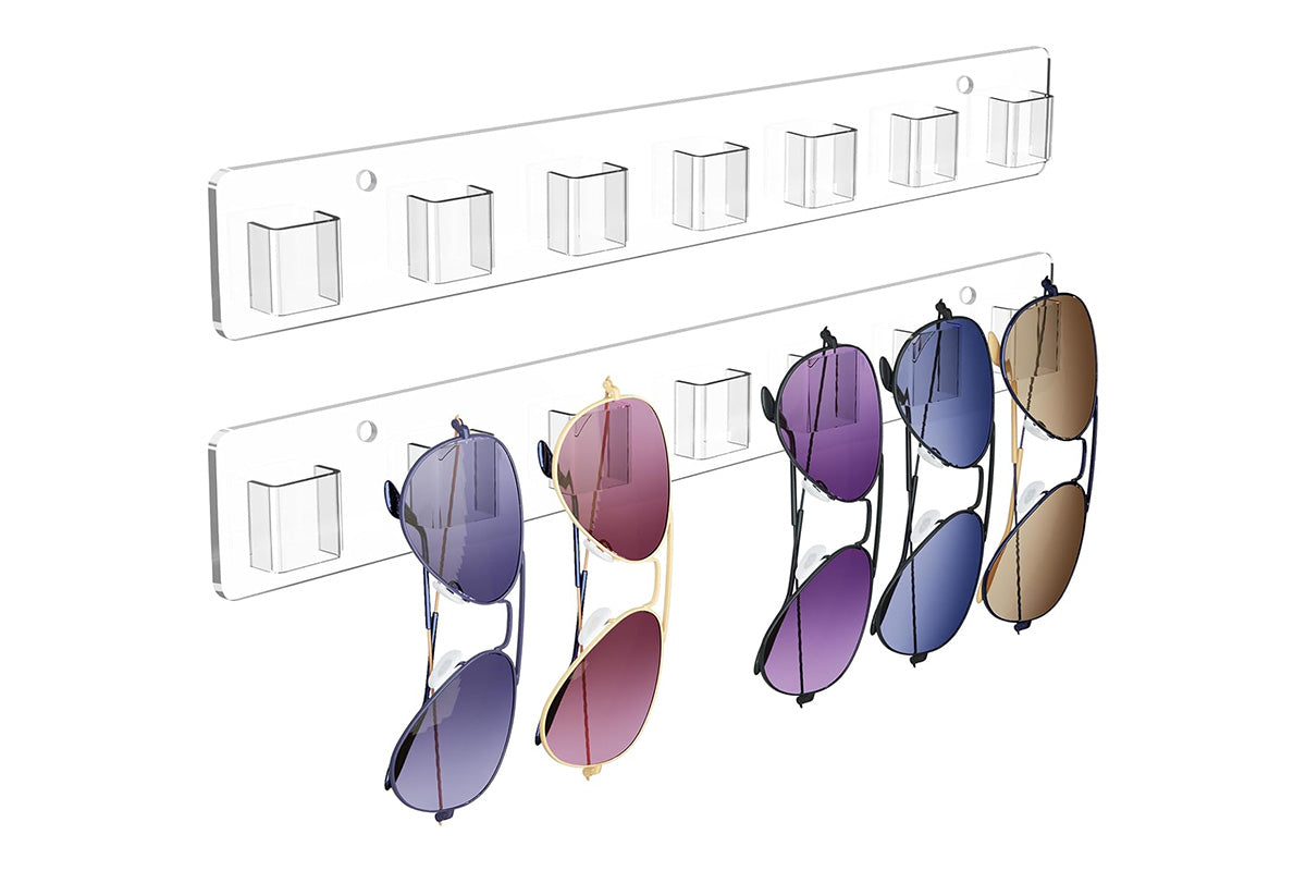 Sunglasses Rack Wall Clear Acrylic Wall Mount Glasses Holder Glasses Storage