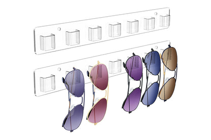 Sunglasses Rack Wall Clear Acrylic Wall Mount Glasses Holder Glasses Storage