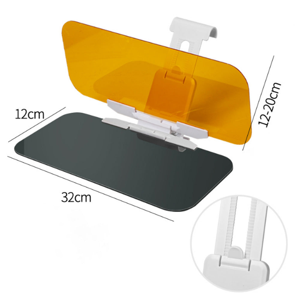 2-in-1 Anti Glare Car Sun Visor Universal Day and Night HD Tac Visor Shade Extender