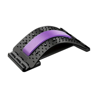 Four-Level Back Support Stretcher Back Massager Lumbar Back Support Stretcher Purple