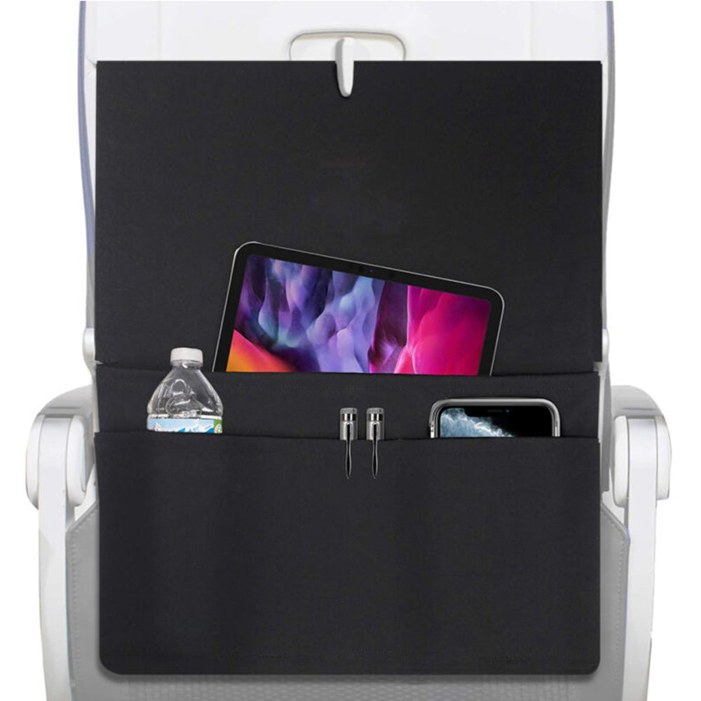 Airplane Tray Table Cover with Pocket Organizer Airplane Seat Back Organizer for Personal Items Travel Accessories