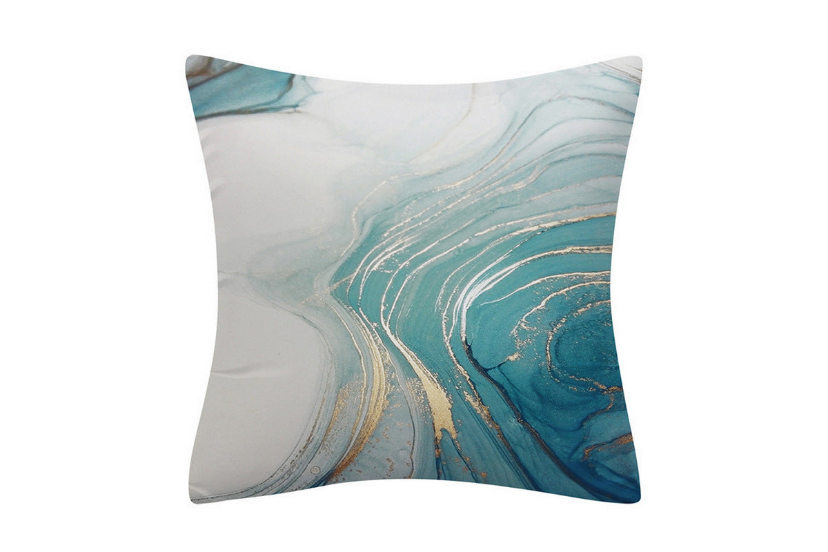 Marble Turquoise Marble Texture Gold Silver Luxury Throw Pillow Covers-Style 2