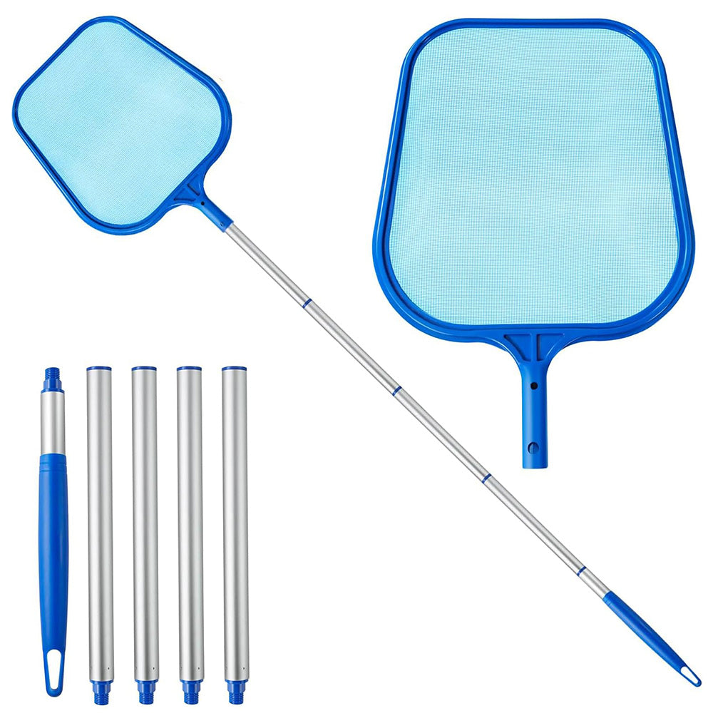 Pool Skimmer Net with 5 Pole Sections for Pools Spas & Hot Tubs