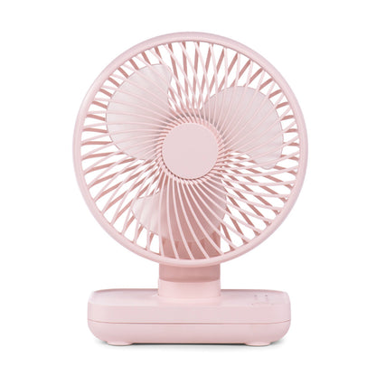 4-Speed Air Circulator Desk Fan Rechargeable Quiet Table Fan for Home Office Dorm Pink