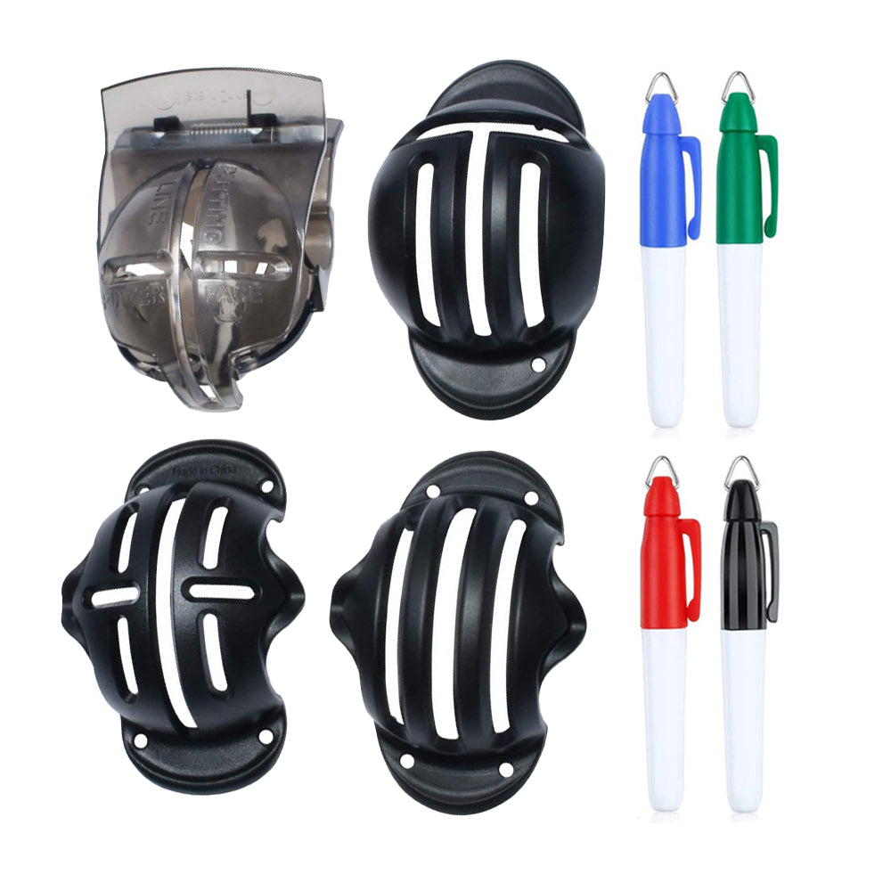 4Pcs Golf Ball Marking Stencils with 4 Colors of Golf Ball Markers Golf Ball Line Marker Tool