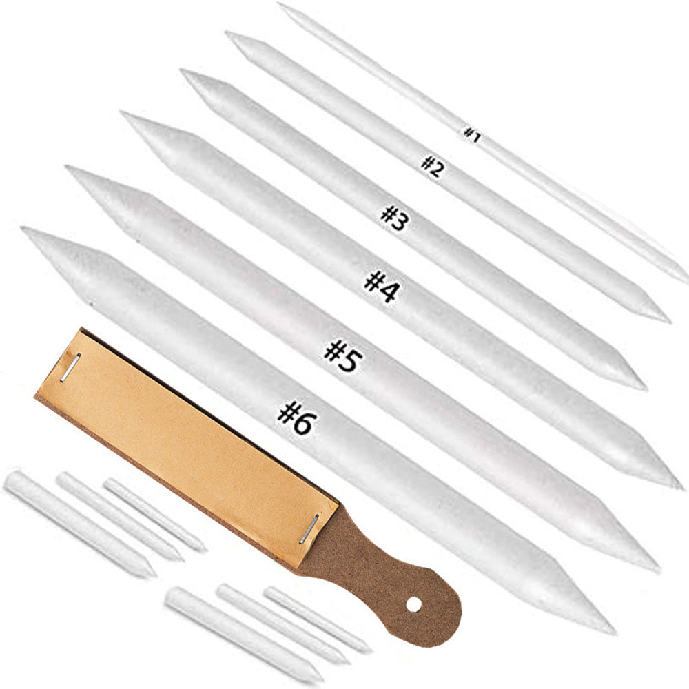 9 Piece Paper Blending Stumps and Sandpaper Sketching Art Tool Set